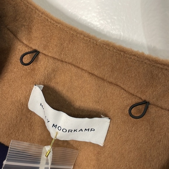 Molly Moorkamp Barrett Coat Camel Wool Long Button Front XS - Picture 8 of 8